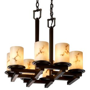 LumenAria Dakota Square Zig-Zag Chandelier by Justice Design Group - Starlight Lighting USA and Canada